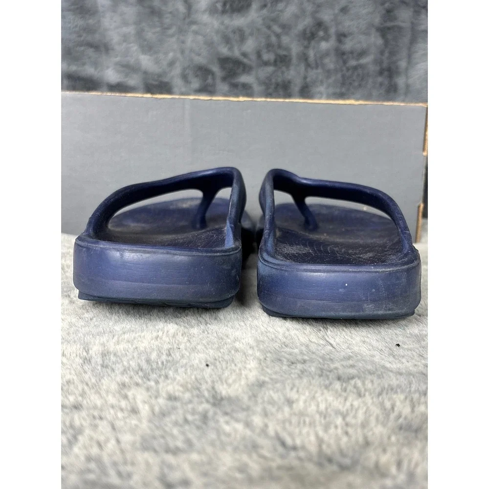 Oofos OOriginal Recovery Sandals Navy Blue Thong Flip Flops Mens 7 Womens 9
